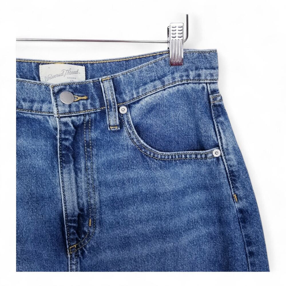 UNIVERSAL THREAD GOODS INC. Denim Skirt Maxi High Slit Back Cotton/Lyocell  - 8 - Picture 2 of 10